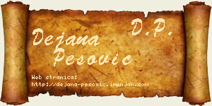 Dejana Pešović vizit kartica